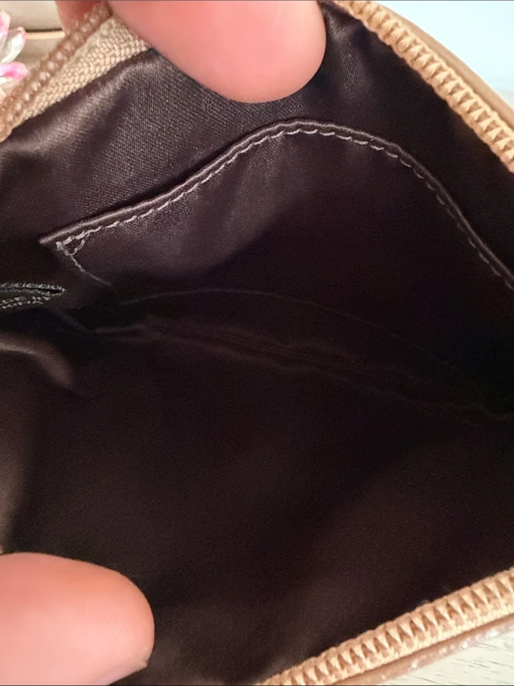 Coach wristlet metallic